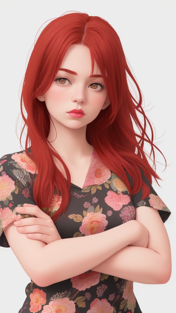 00117-1girl solo crossed arms realistic red hair floral.jpg